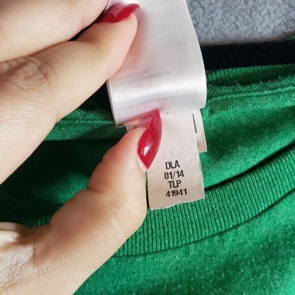 The North Face Mens Sz L Green Graphic T shirt Big Logo  Crew Neck Outdoor Tee - Picture 6 of 11